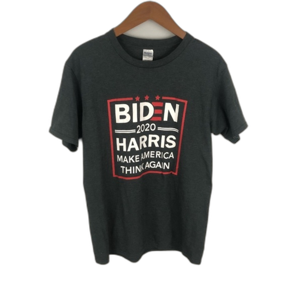 Gildan Joe Biden Grey Graphic T-Shirt Size Medium Political Casual Comfy